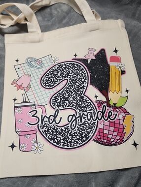 13x15 Cream Canvas Tote.
